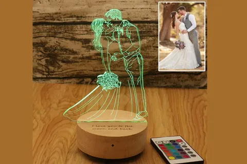 Lámpara 3D con foto y 16 colores · Fotografía 5