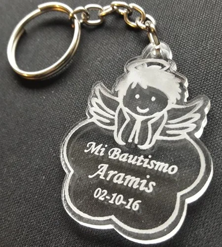 Llavero angelito con nombre
