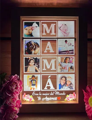 Cuadro LED MAMÁ vertical · Fotografía 4