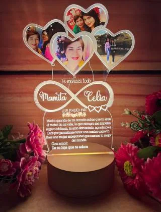Lámpara LED Collage de corazones · Fotografía 3