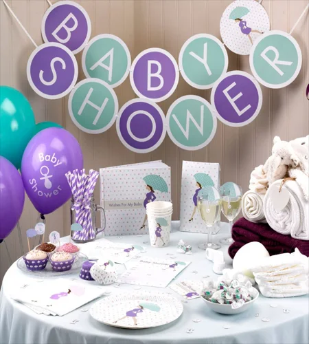 Recuerdo Decoración Baby shower con letras